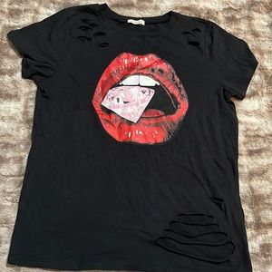 NWOT distressed tshirt